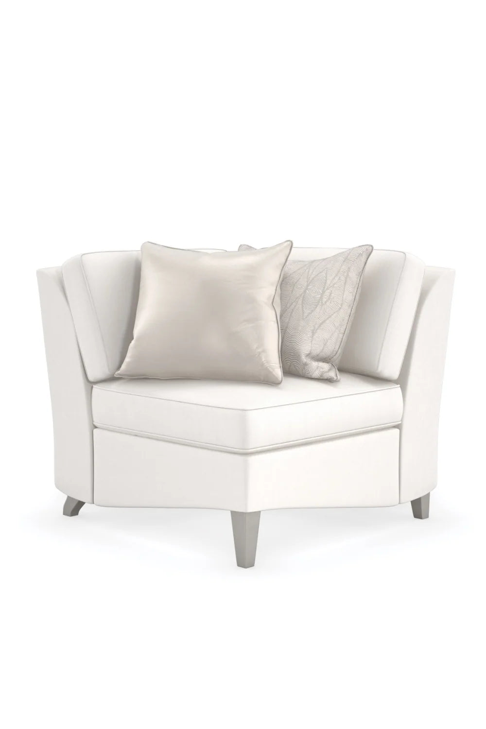 Luxury Cream Fabric Corner Sofa Modern Italian Style for Villa