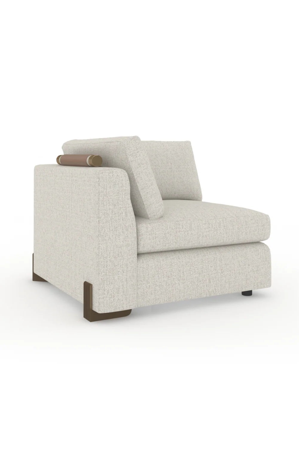 Luxury Cream Fabric Corner Sofa Modern Italian Style for Villa