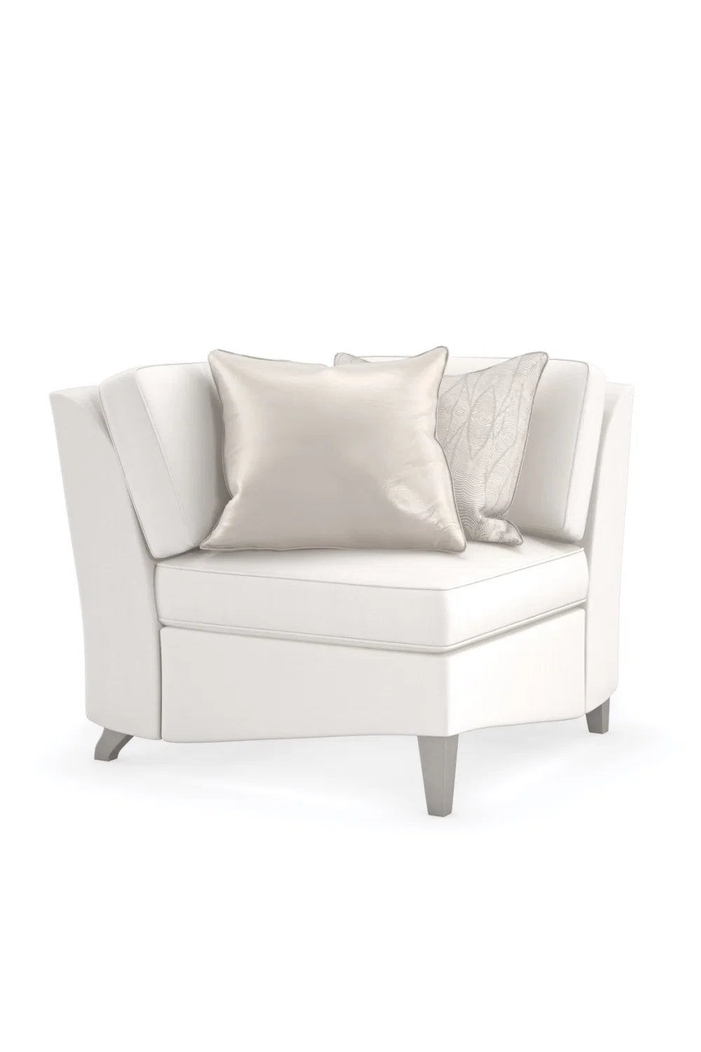Luxury Cream Fabric Corner Sofa Modern Italian Style for Villa