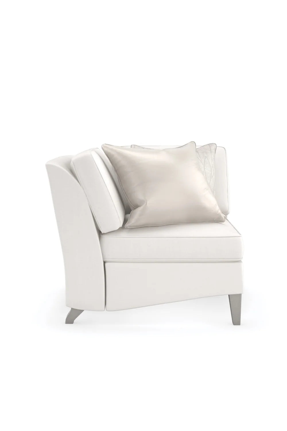 Luxury Cream Fabric Corner Sofa Modern Italian Style for Villa