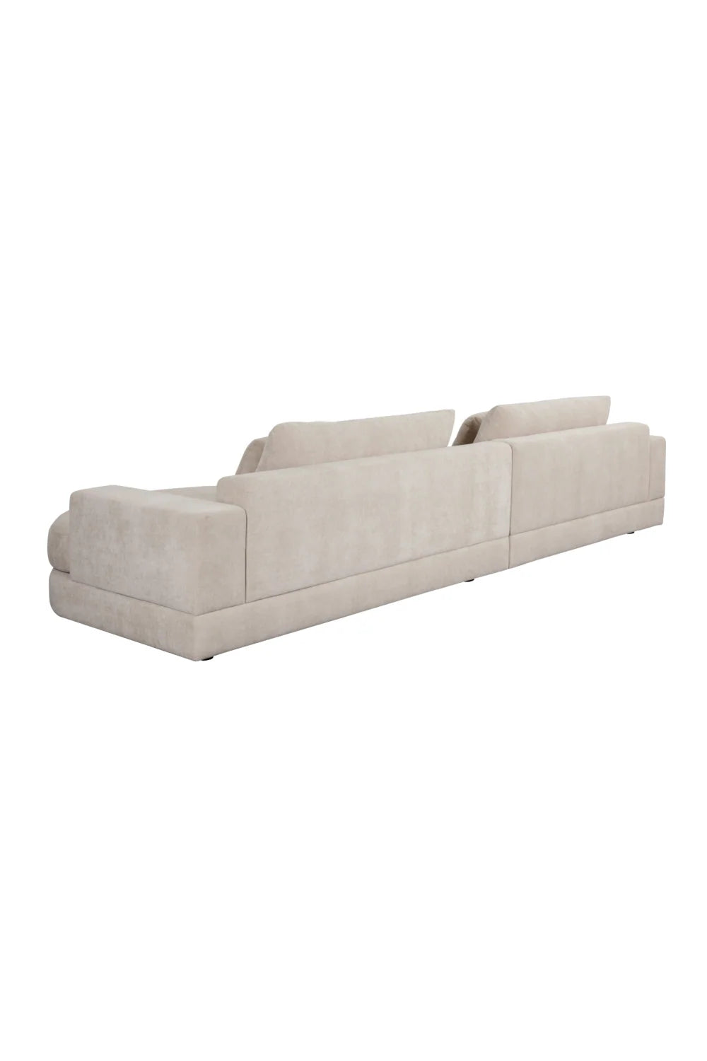 Luxury Cream Fabric Curved Sofa Modern Italian Style for Villa