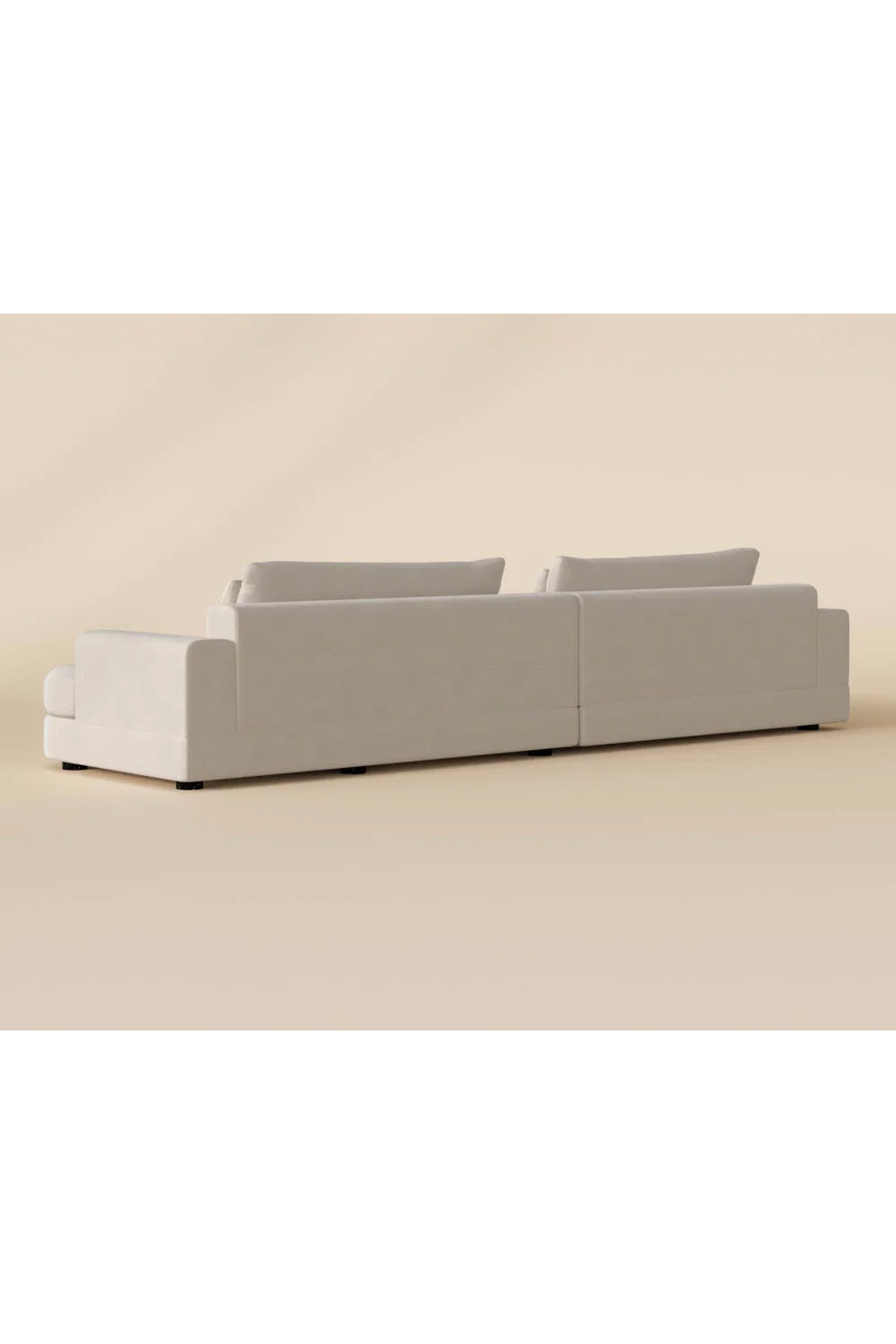 Luxury Cream Fabric Curved Sofa Modern Italian Style for Villa