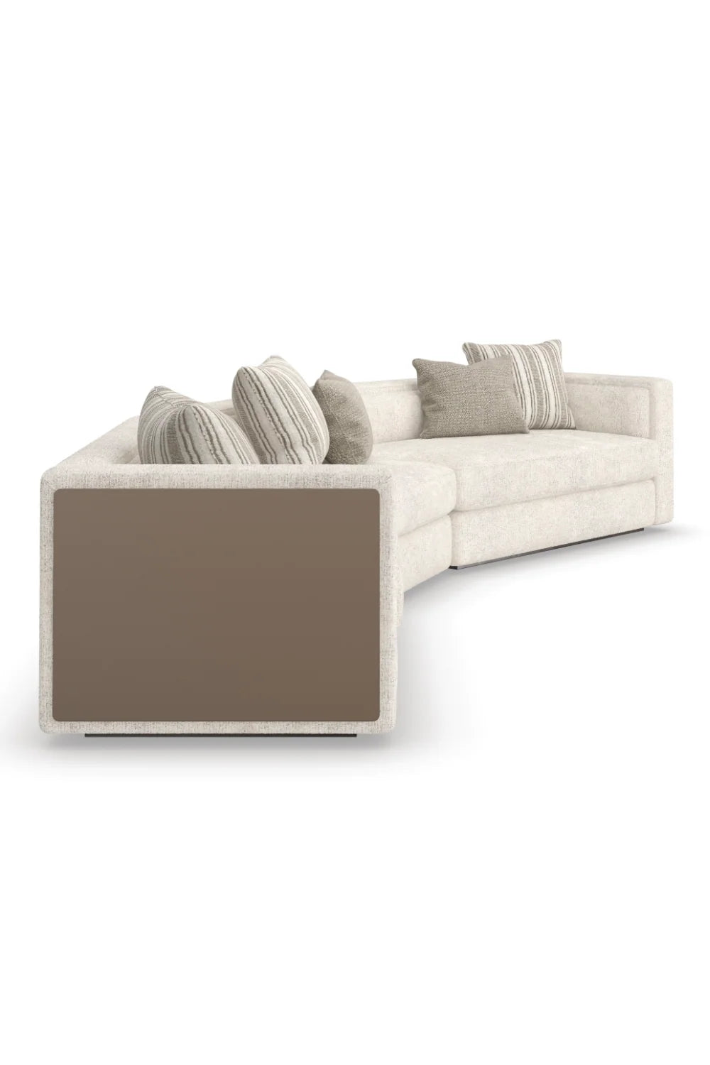 Luxury Cream Fabric Sectional Sofa Modern Italian Style for Villa