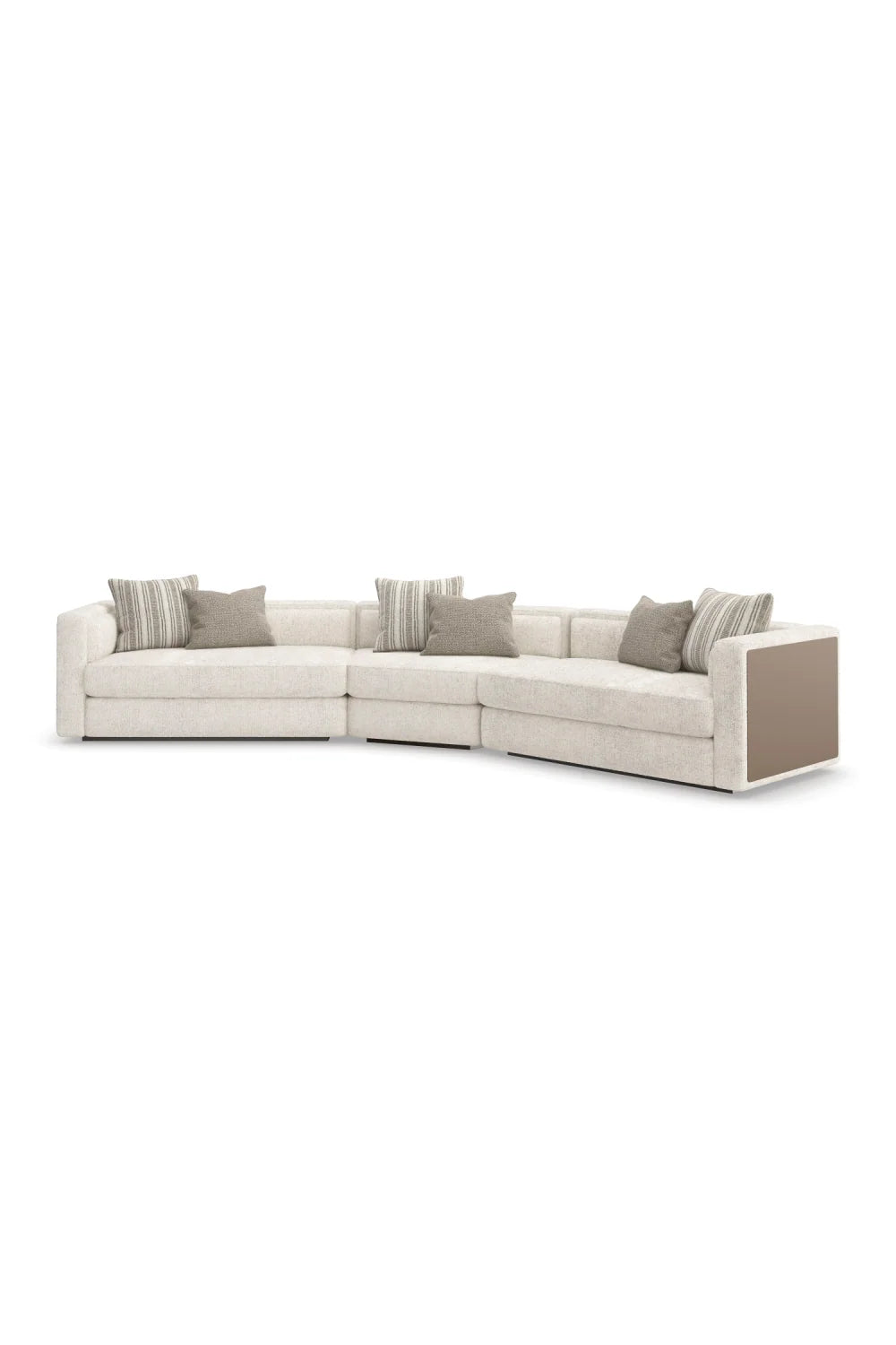 Luxury Cream Fabric Sectional Sofa Modern Italian Style for Villa