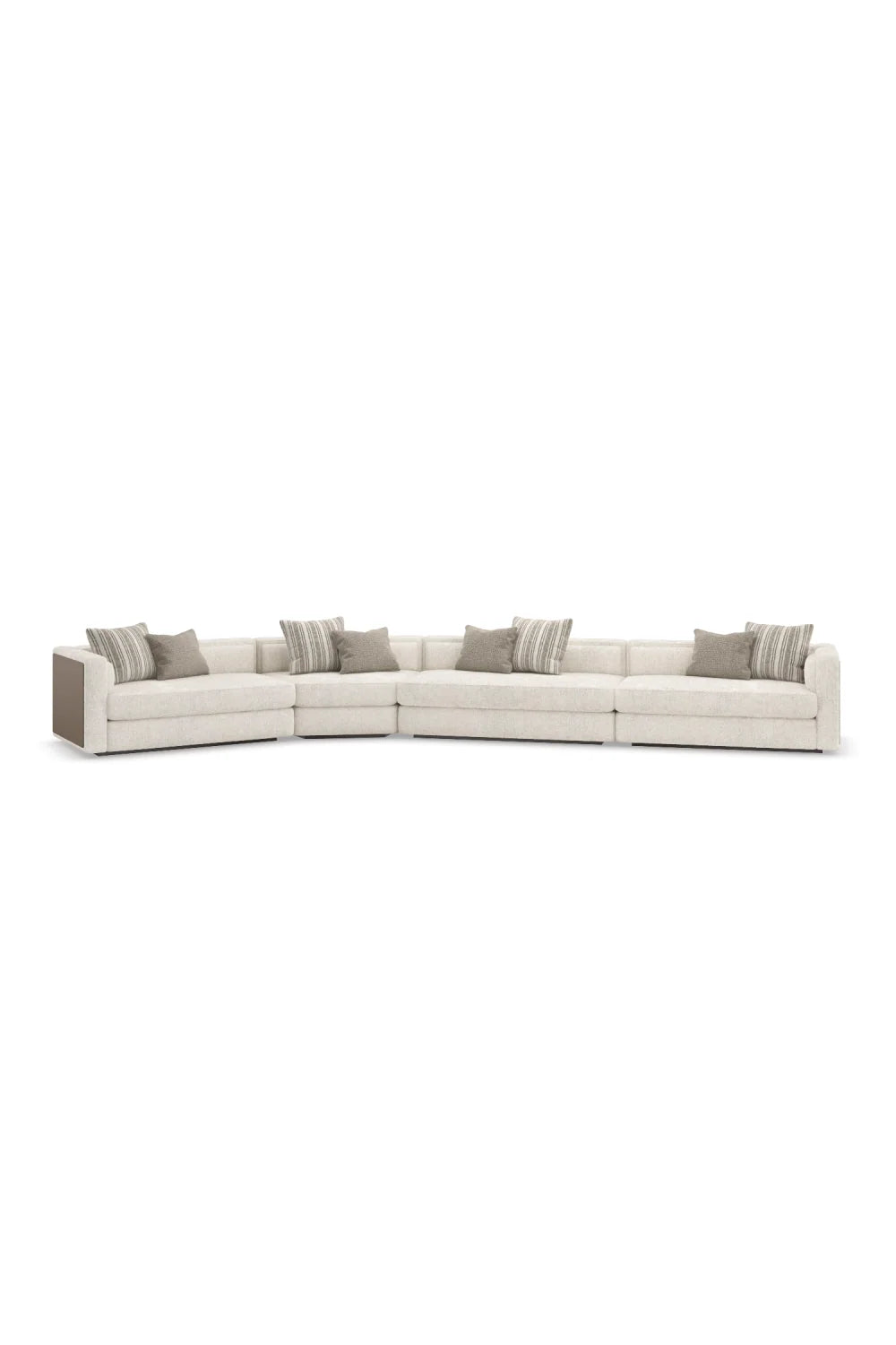 Luxury Cream Fabric Sectional Sofa Modern Italian Style for Villa