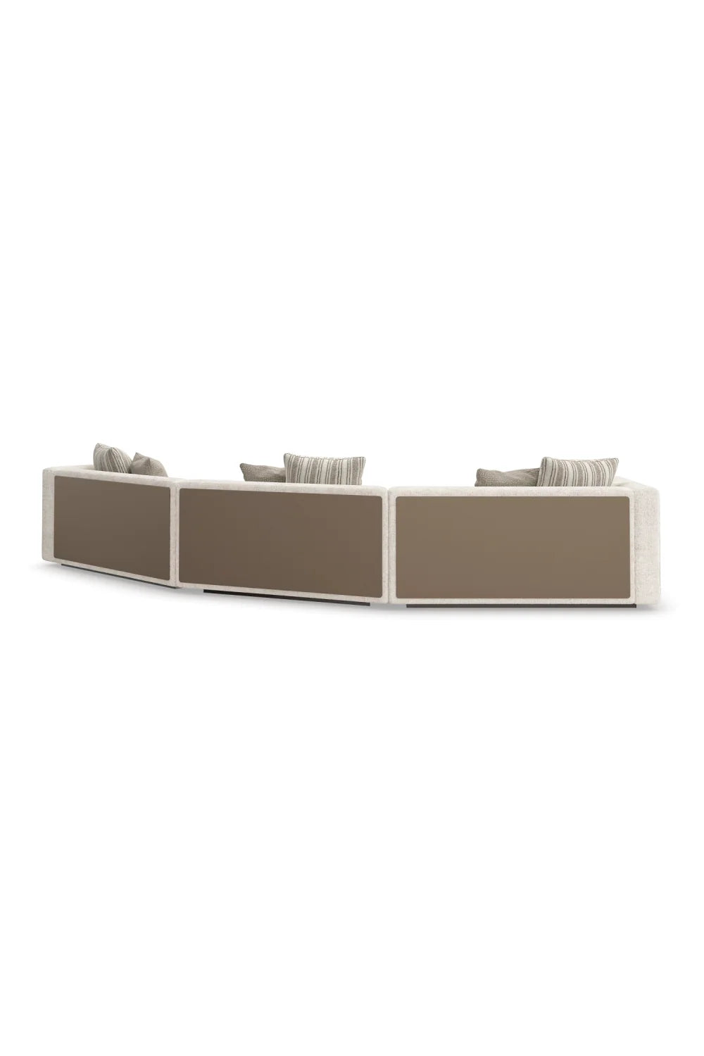 Luxury Cream Fabric Sectional Sofa Modern Italian Style for Villa