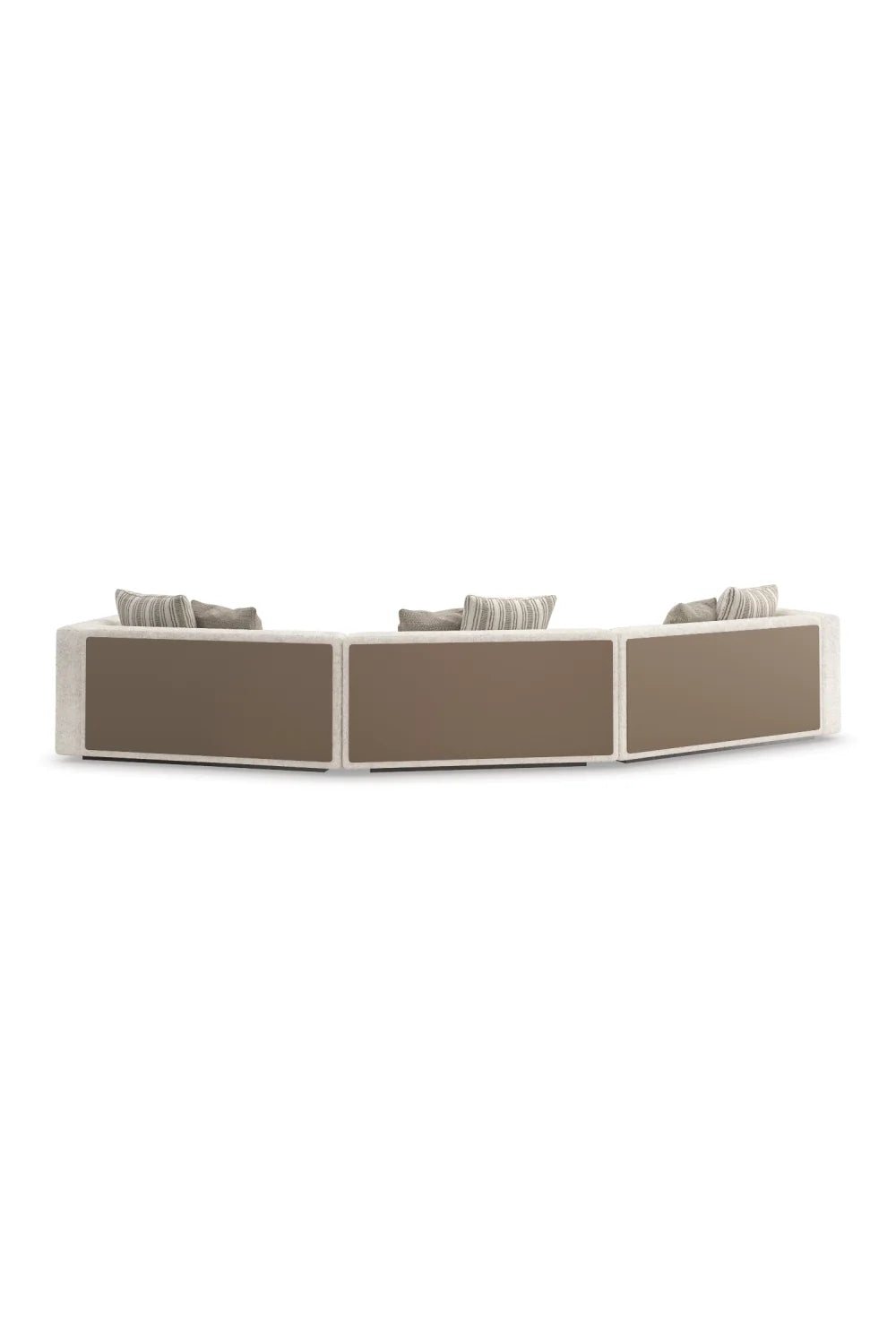Luxury Cream Fabric Sectional Sofa Modern Italian Style for Villa