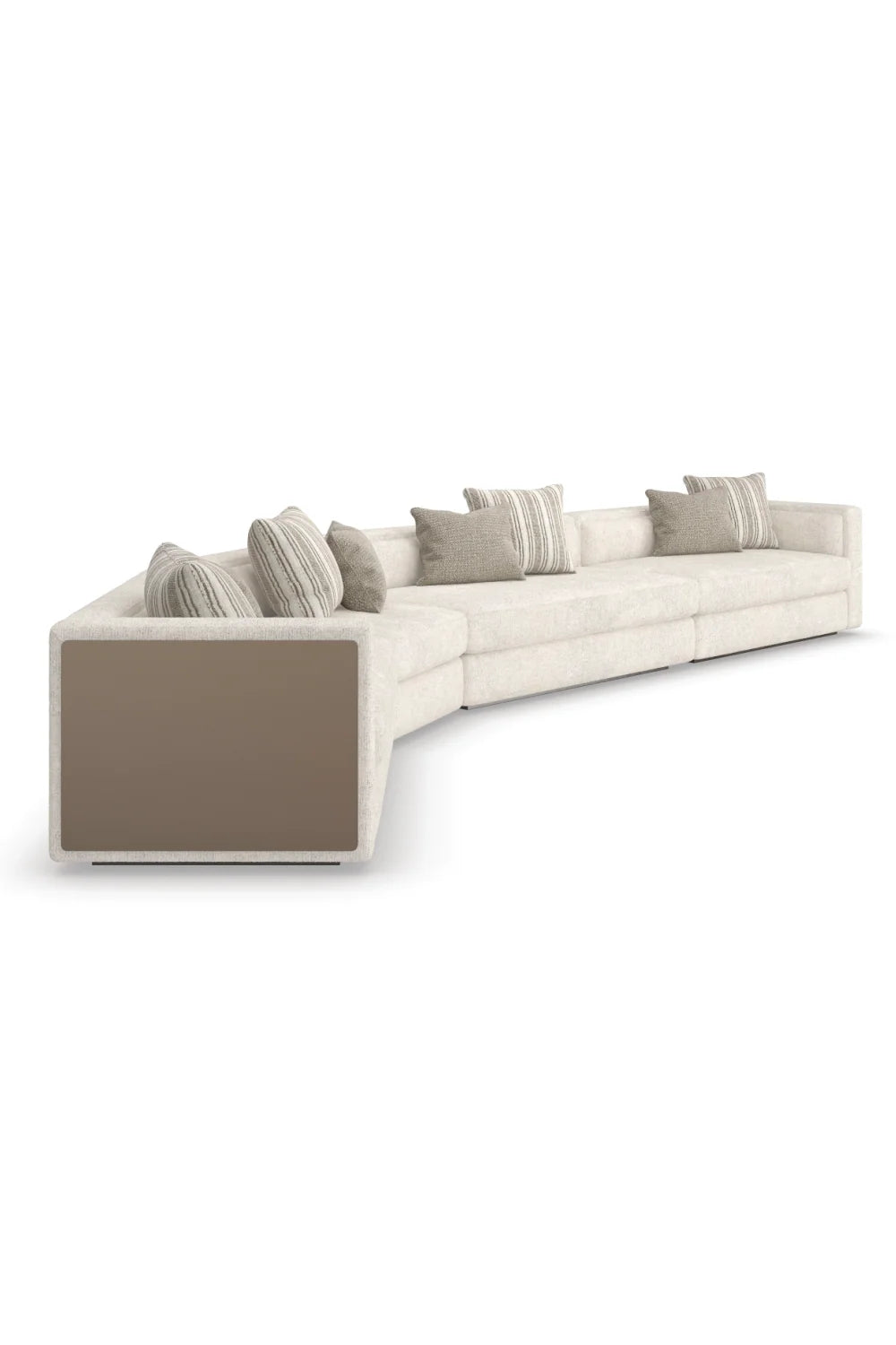 Luxury Cream Fabric Sectional Sofa Modern Italian Style for Villa