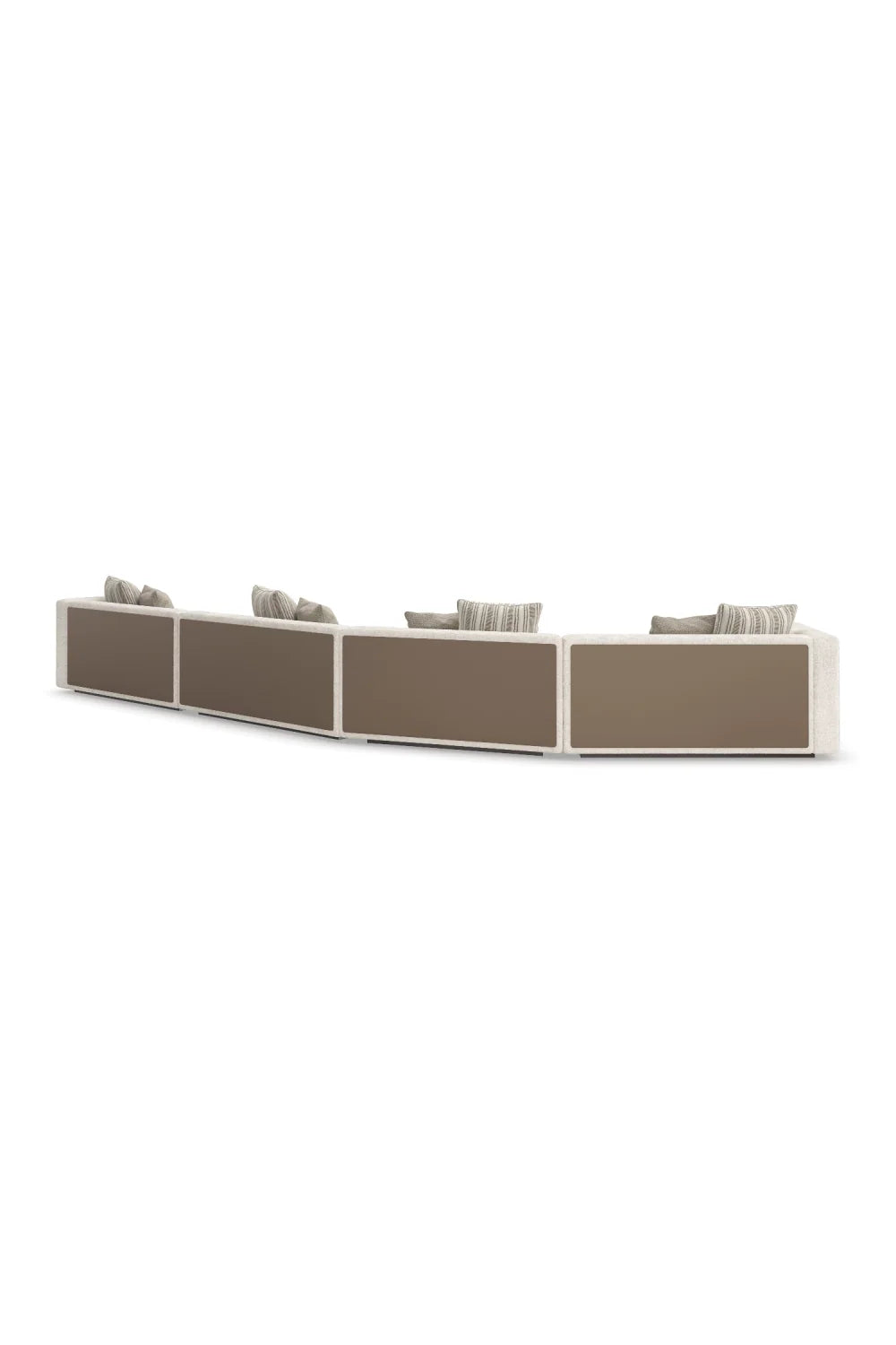 Luxury Cream Fabric Sectional Sofa Modern Italian Style for Villa