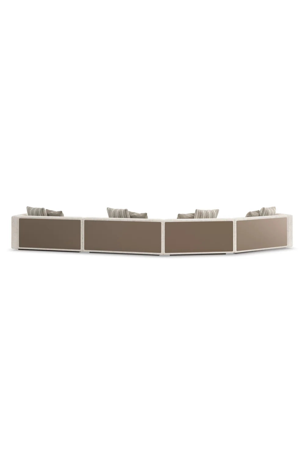Luxury Cream Fabric Sectional Sofa Modern Italian Style for Villa