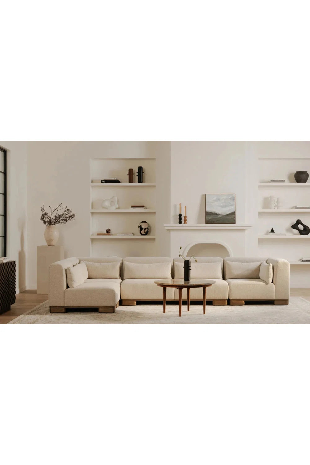 Luxury Cream Fabric Slipper Lounge Chair Modern Italian Style for Villa