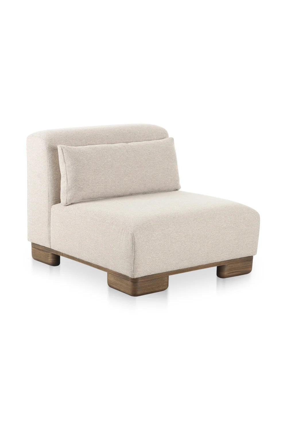 Luxury Cream Fabric Slipper Lounge Chair Modern Italian Style for Villa