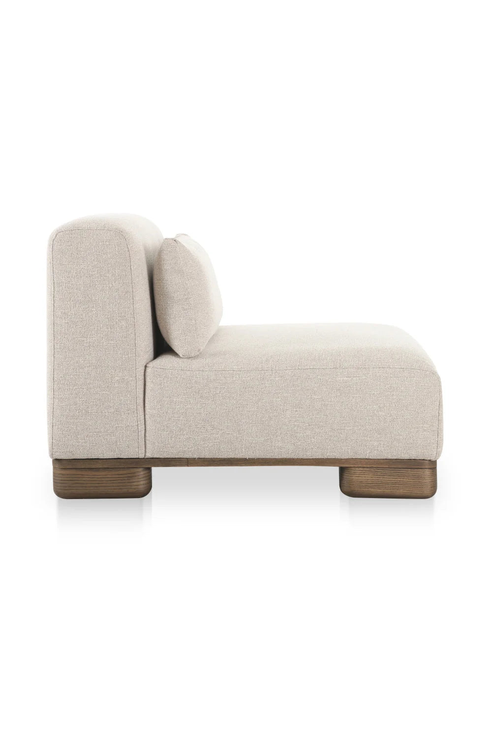Luxury Cream Fabric Slipper Lounge Chair Modern Italian Style for Villa