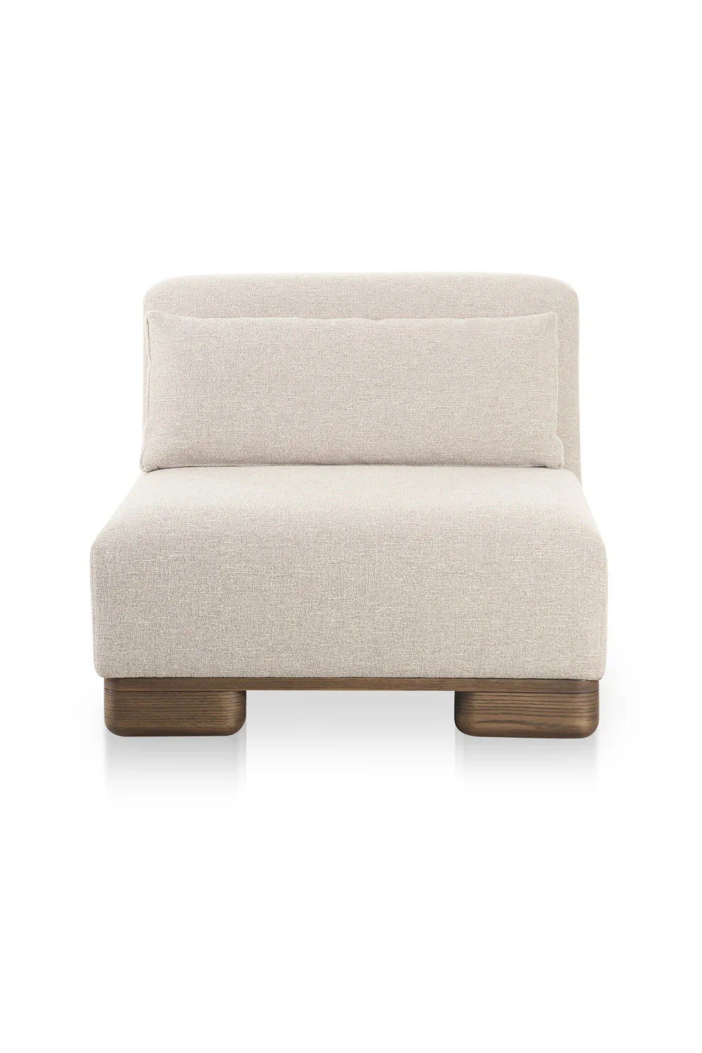 Luxury Cream Fabric Slipper Lounge Chair Modern Italian Style for Villa