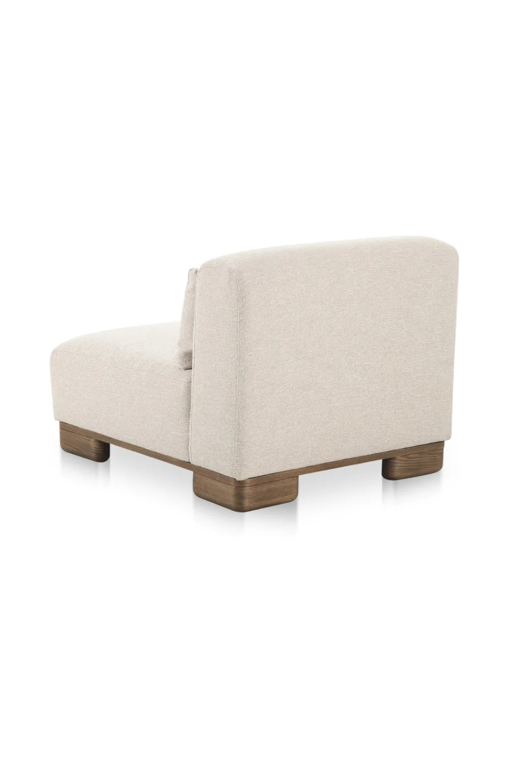 Luxury Cream Fabric Slipper Lounge Chair Modern Italian Style for Villa