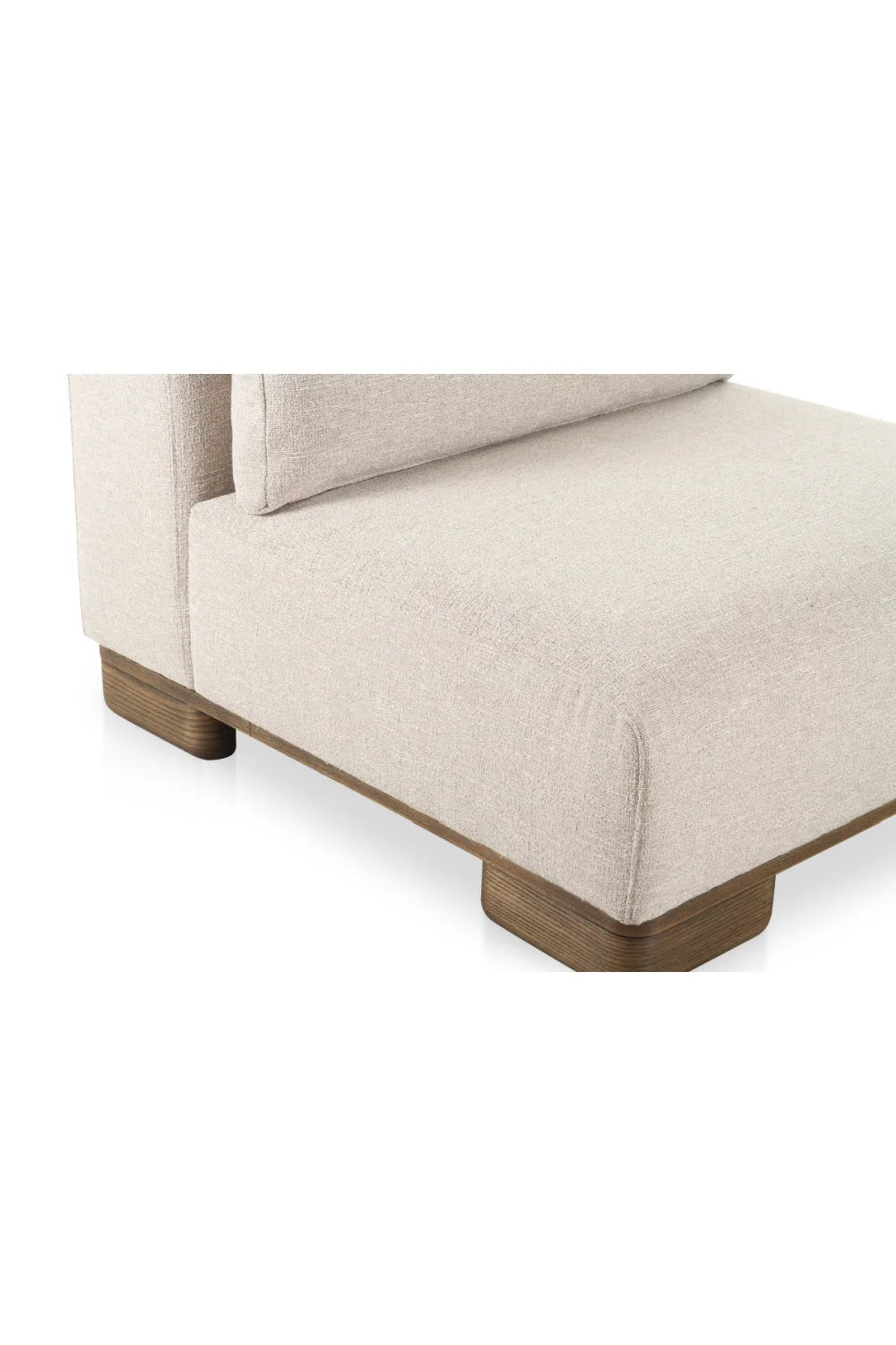 Luxury Cream Fabric Slipper Lounge Chair Modern Italian Style for Villa