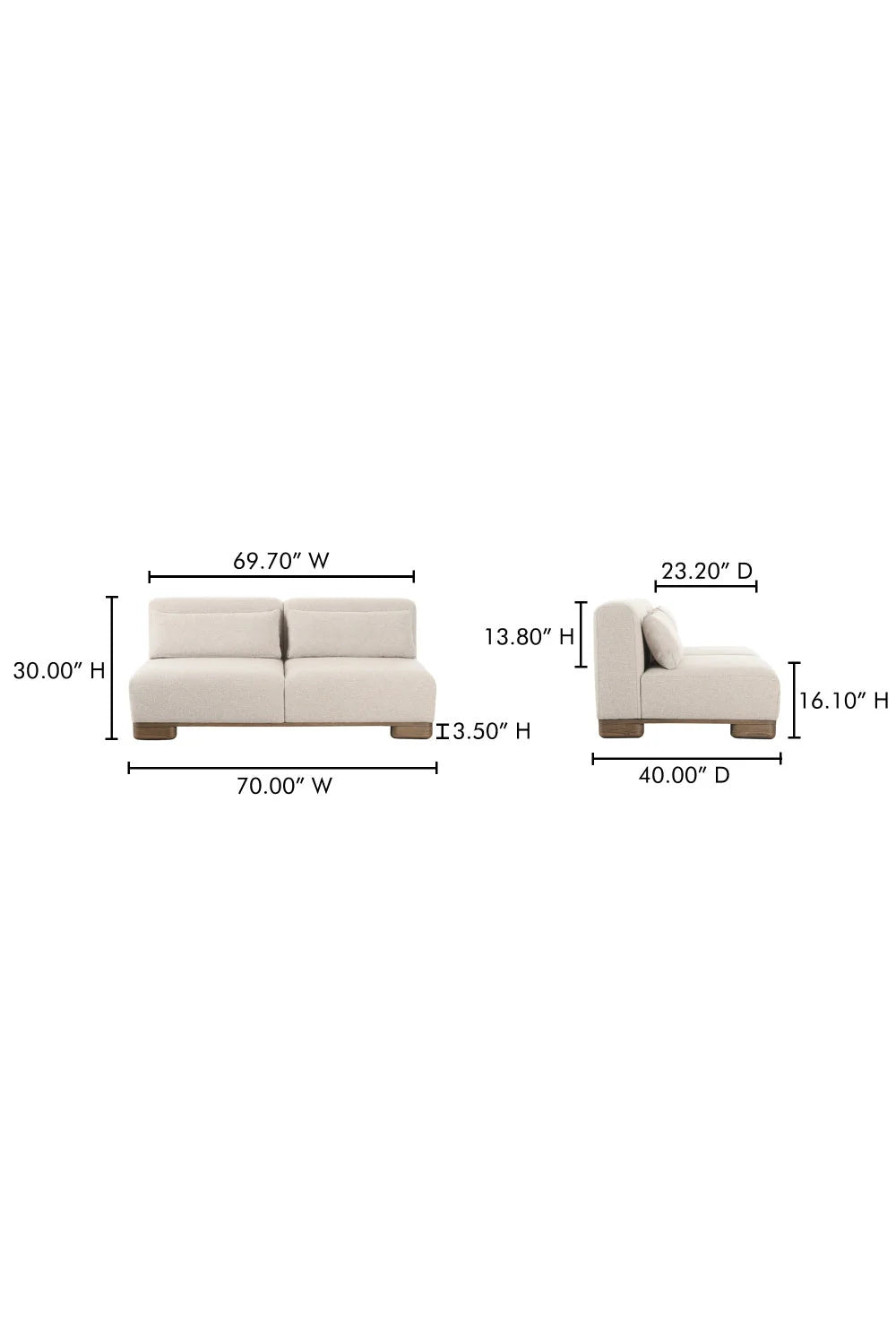 Luxury Cream Fabric Sofa Modern Italian Style for Villa