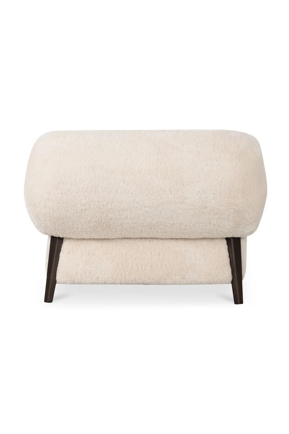 Luxury Cream Fur Lounge Chair Modern Italian Style for Villa