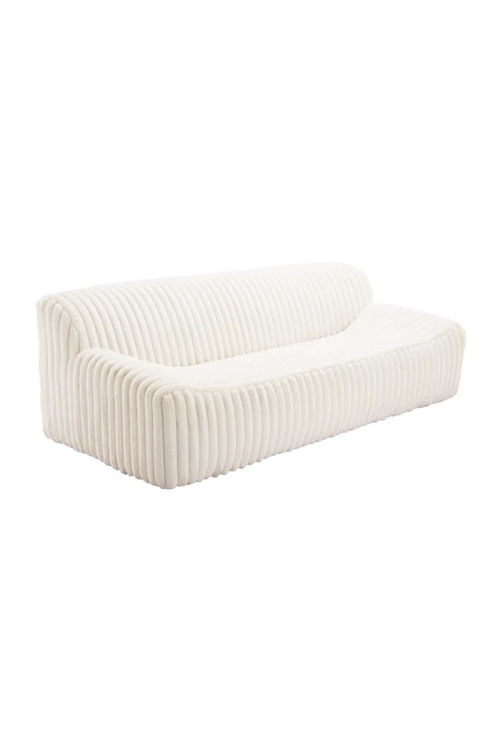 Luxury Cream Fur Sofa Modern Italian Style for Villa