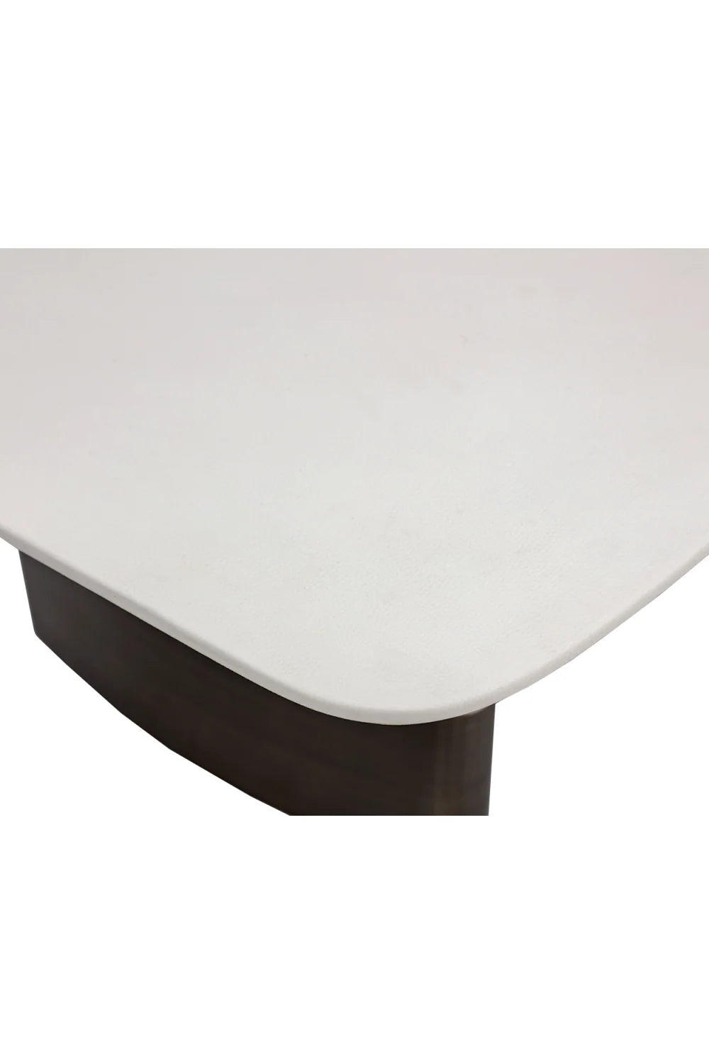 Luxury Cream Leather Look Dining Table Modern Italian Style for Villa
