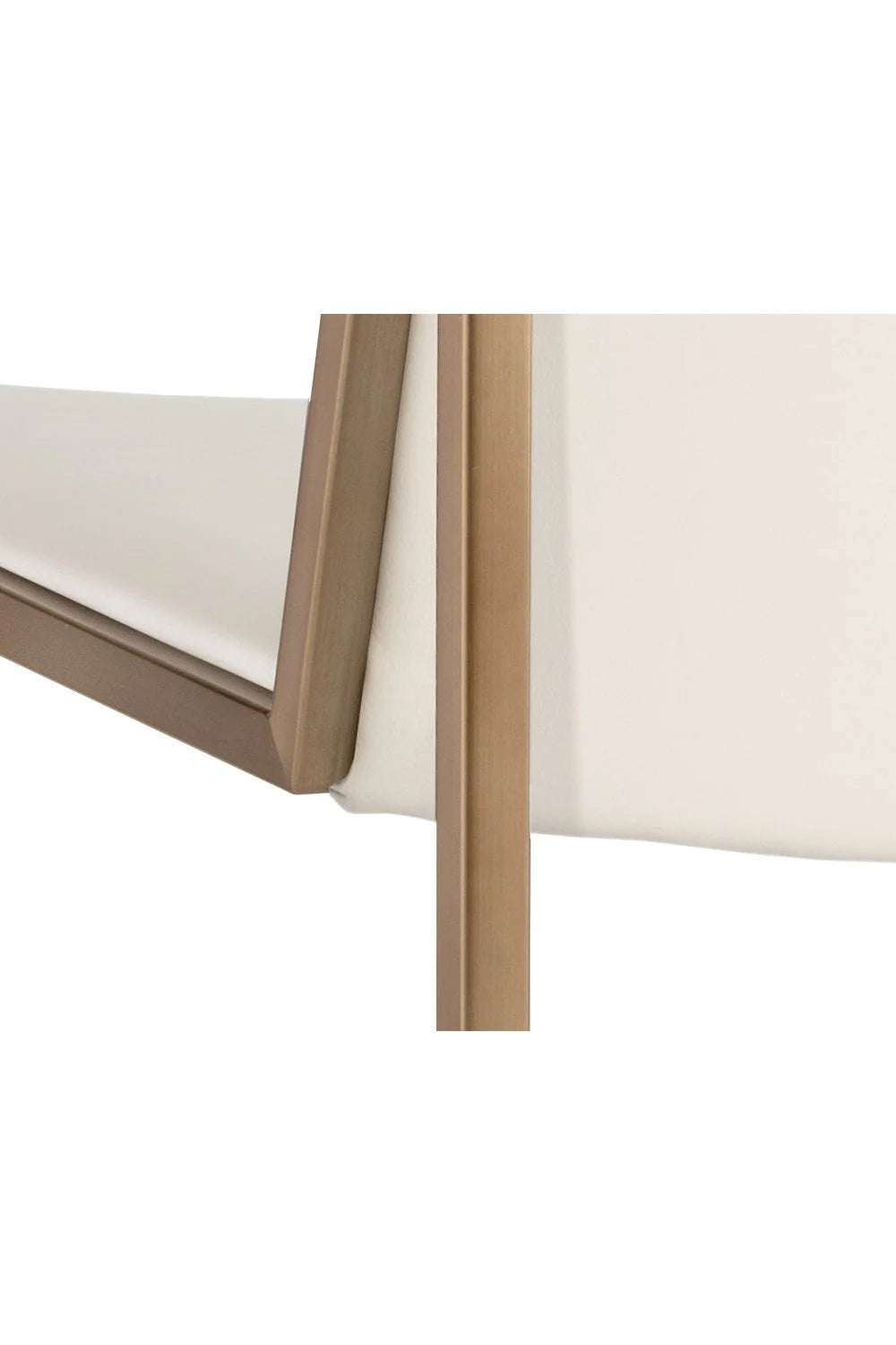 Luxury Cream Leather Look Modern Dining Chair European Style for Villa