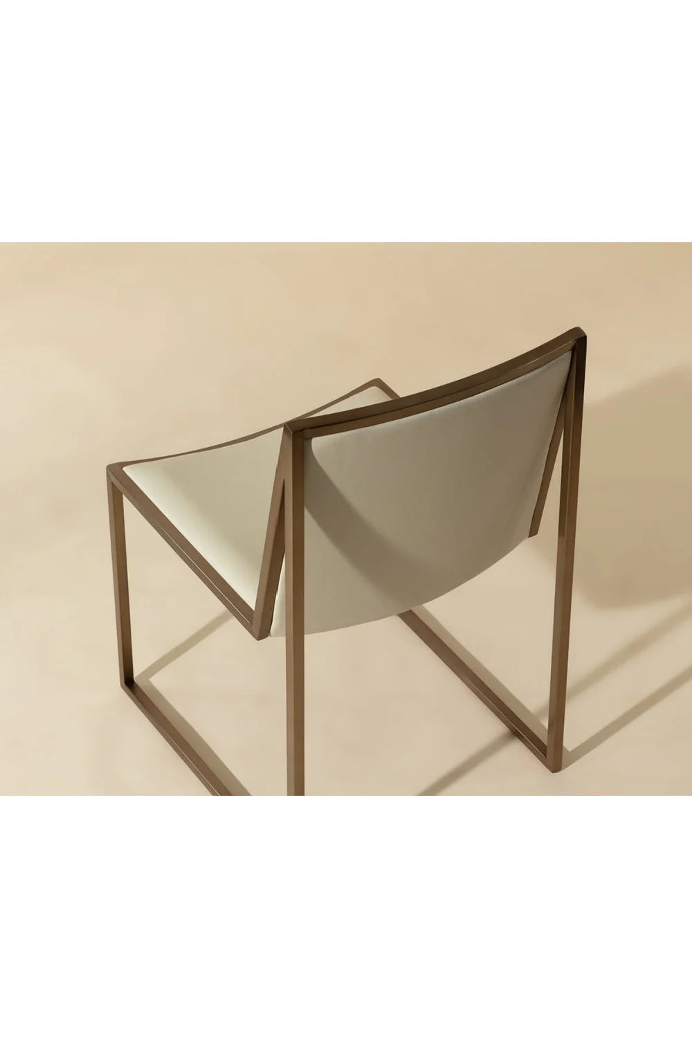 Luxury Cream Leather Look Modern Dining Chair European Style for Villa