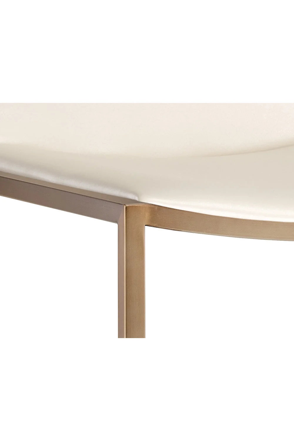 Luxury Cream Leather Look Modern Dining Chair European Style for Villa