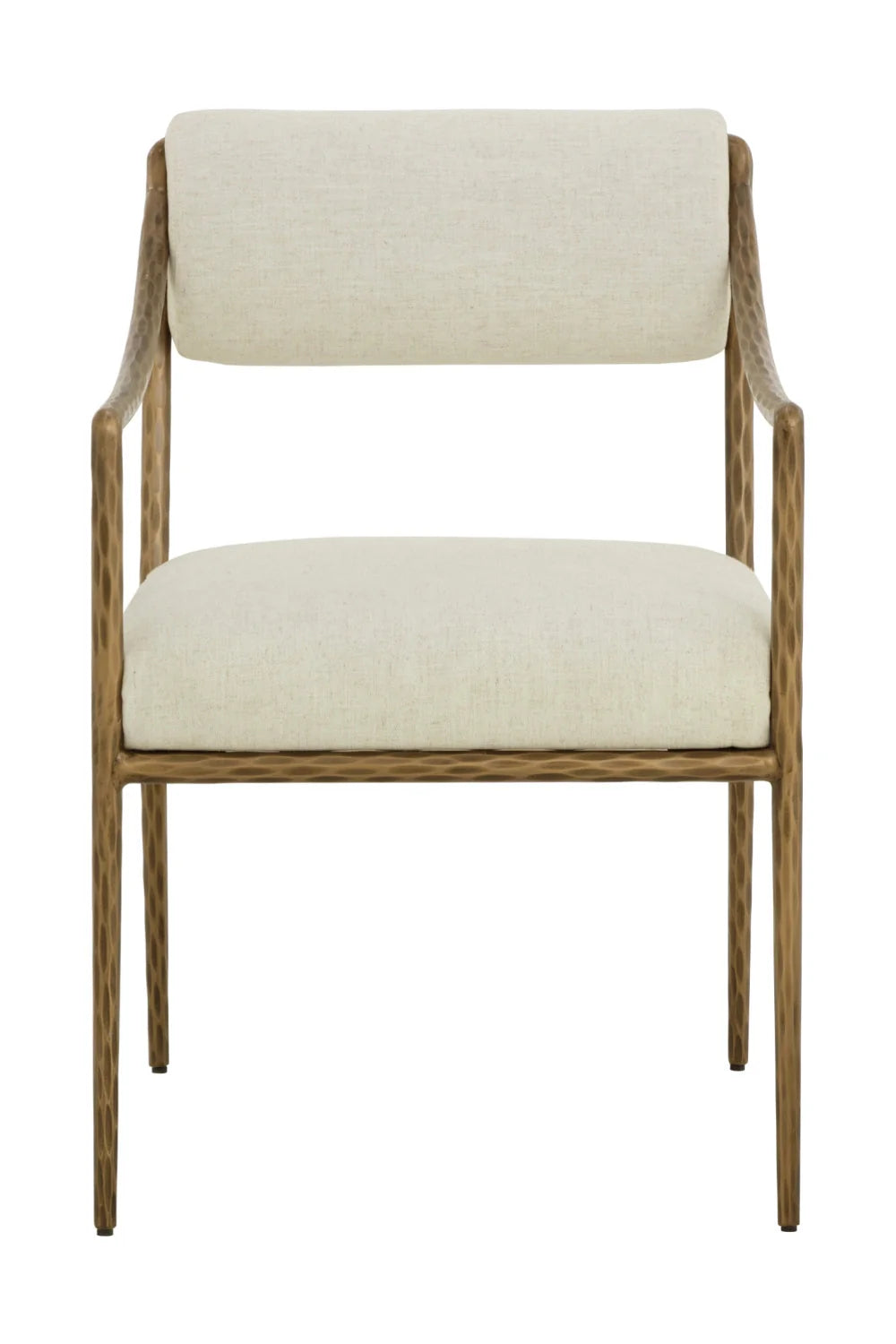 Luxury Cream Linen Modern Dining Armchair European Style for Villa