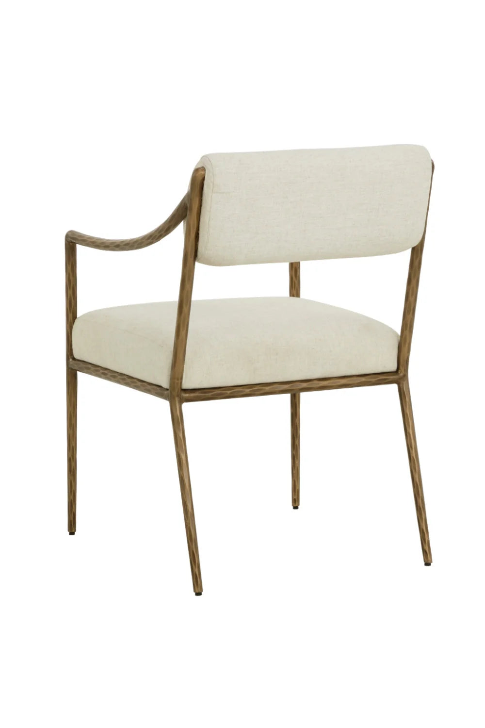 Luxury Cream Linen Modern Dining Armchair European Style for Villa