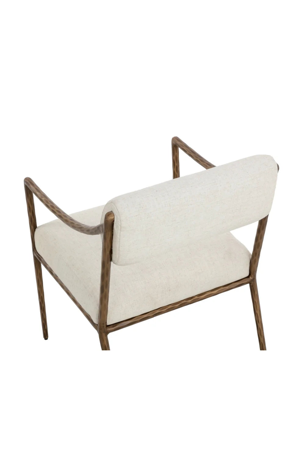 Luxury Cream Linen Modern Dining Armchair European Style for Villa