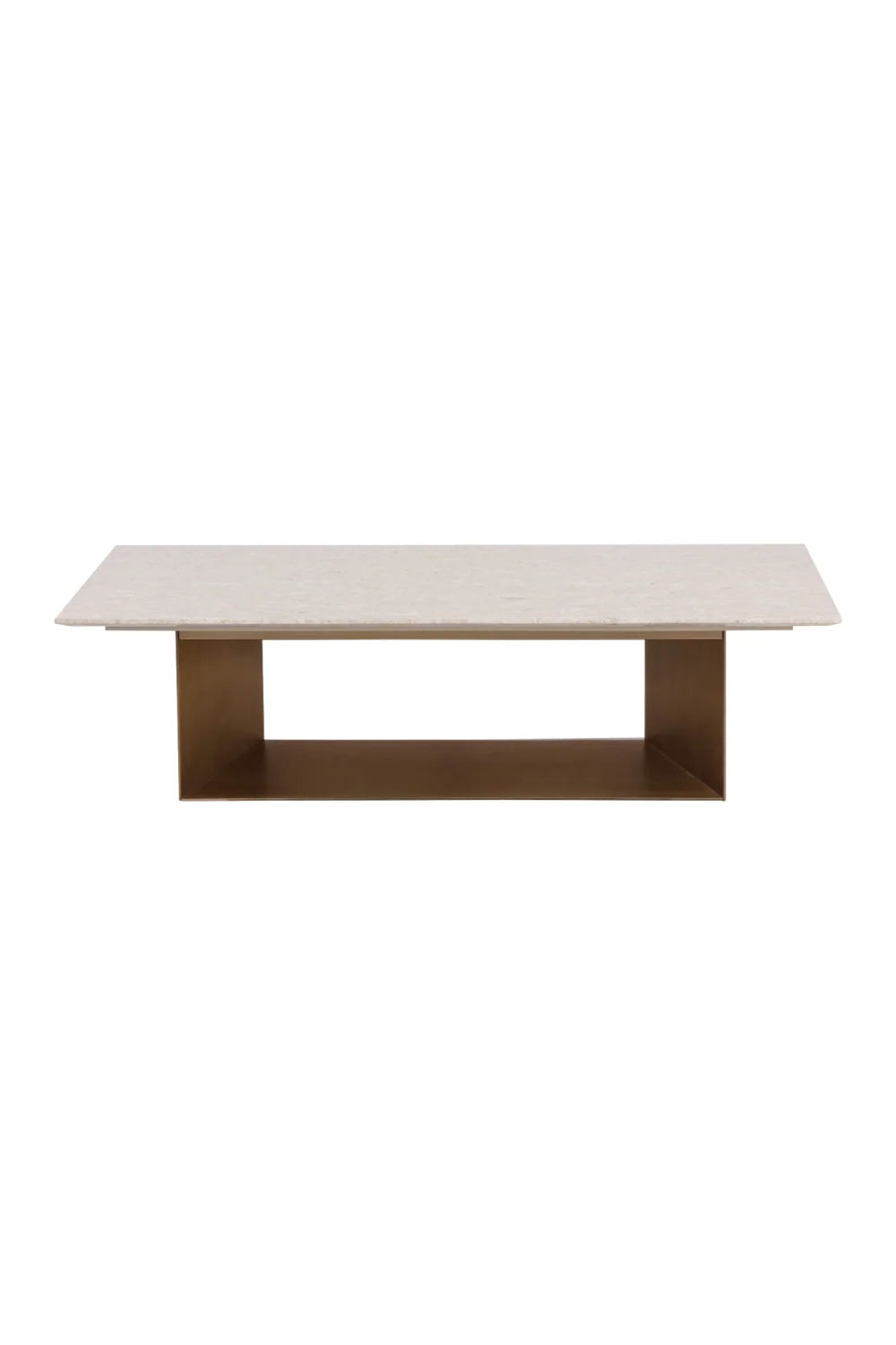 Luxury Cream Marble Coffee Table Modern Italian Style for Villa