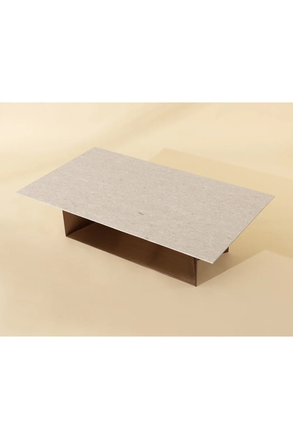 Luxury Cream Marble Coffee Table Modern Italian Style for Villa