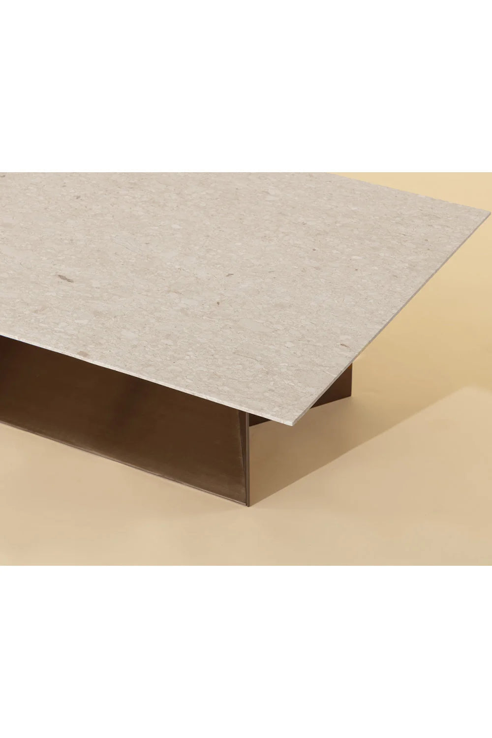 Luxury Cream Marble Coffee Table Modern Italian Style for Villa