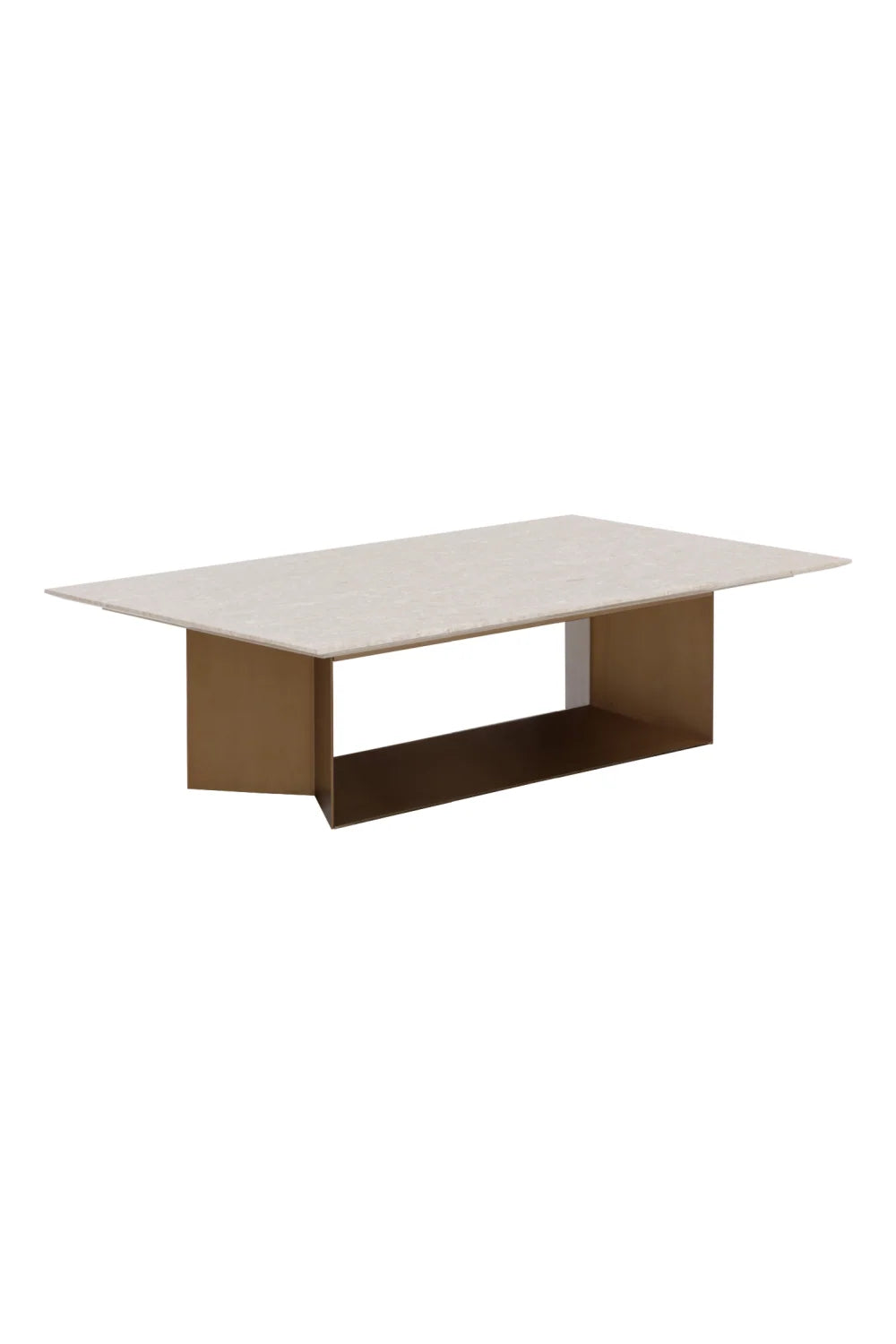 Luxury Cream Marble Coffee Table Modern Italian Style for Villa