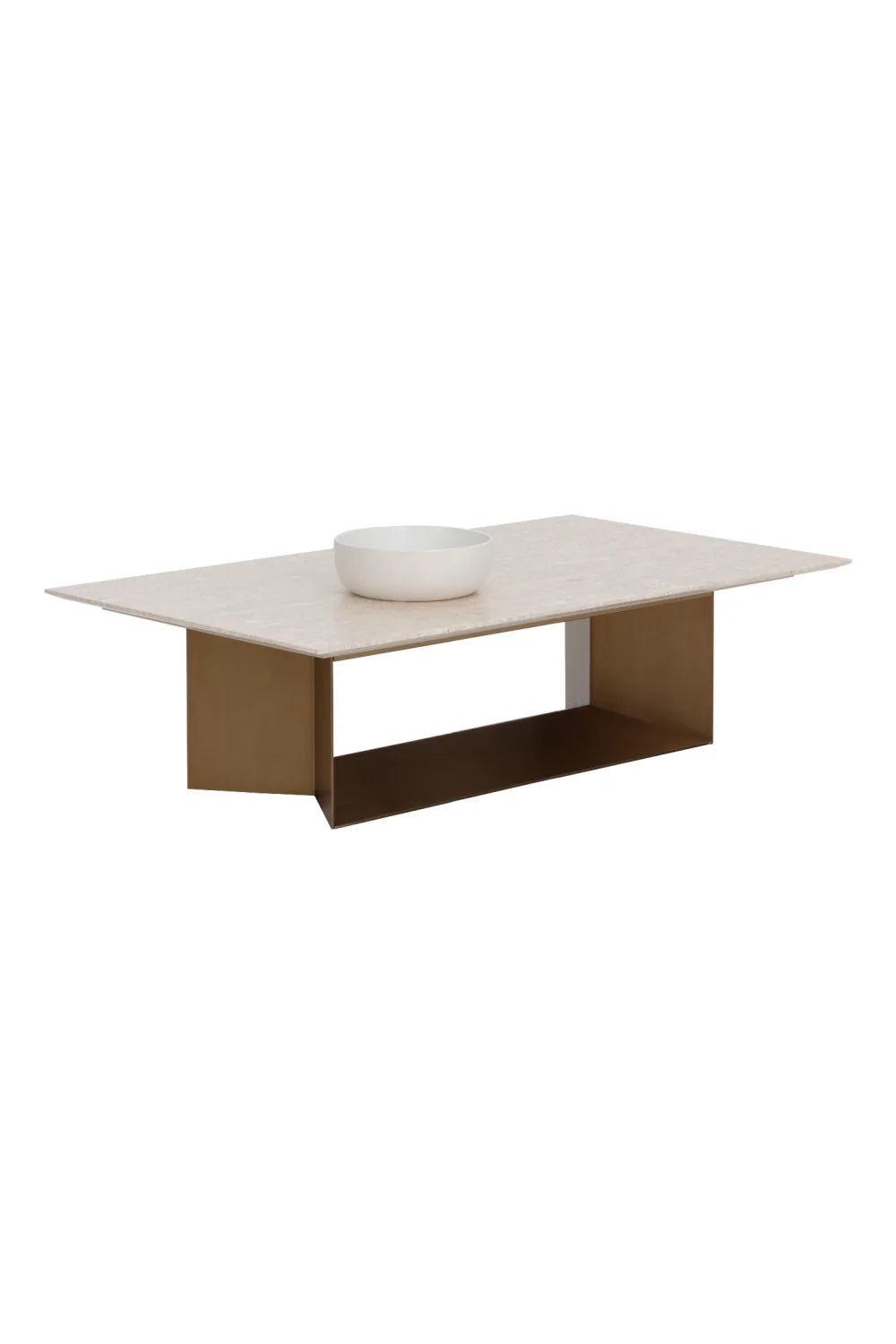 Luxury Cream Marble Coffee Table Modern Italian Style for Villa