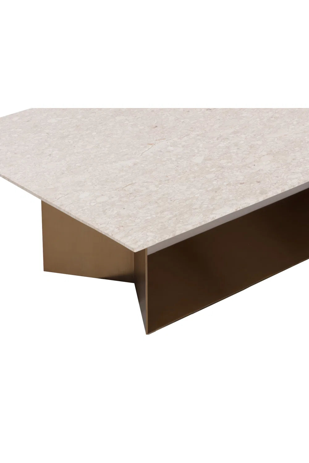 Luxury Cream Marble Coffee Table Modern Italian Style for Villa