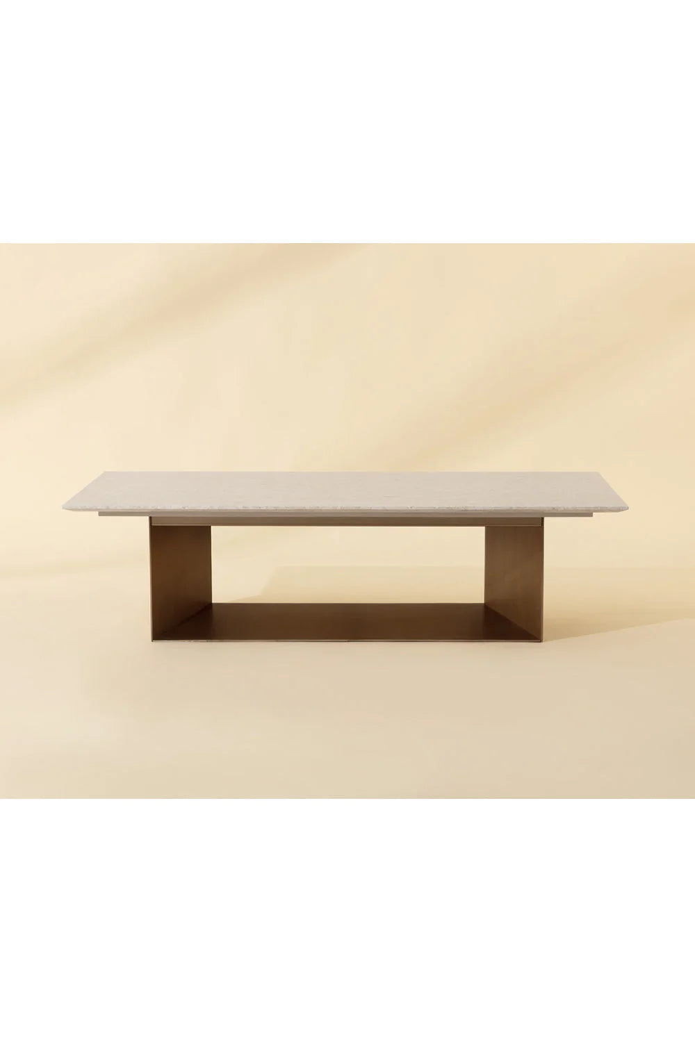 Luxury Cream Marble Coffee Table Modern Italian Style for Villa
