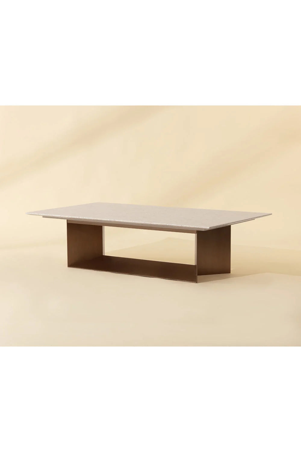 Luxury Cream Marble Coffee Table Modern Italian Style for Villa