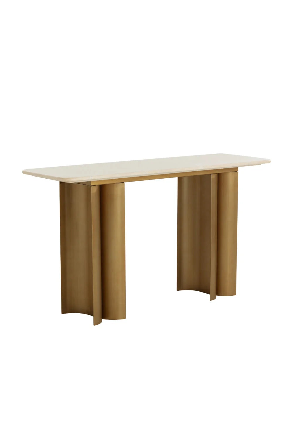Luxury Cream Marble Console Table Modern Italian Style for Villa