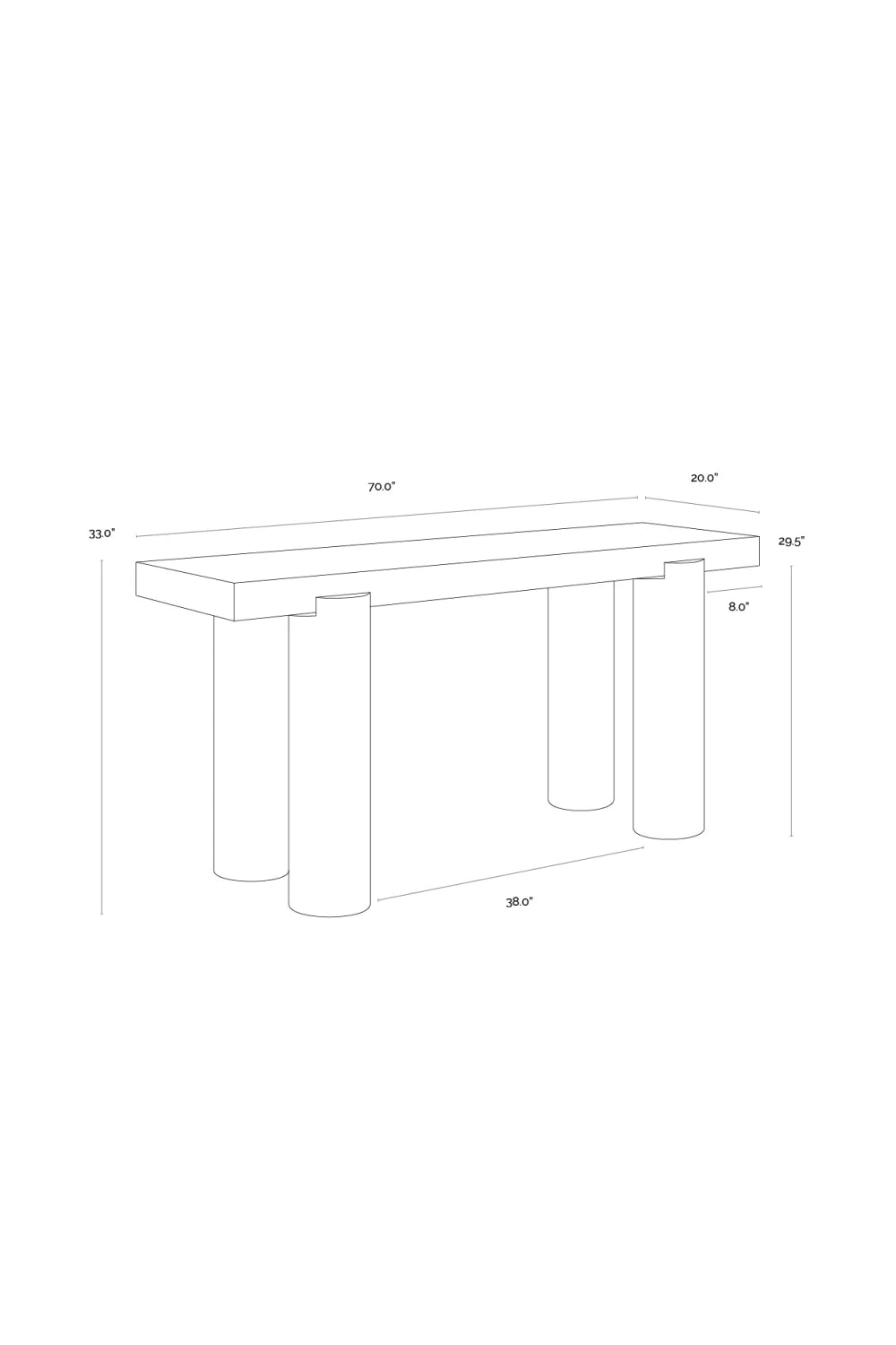 Luxury Cream Marble Console Table Modern Italian Style for Villa