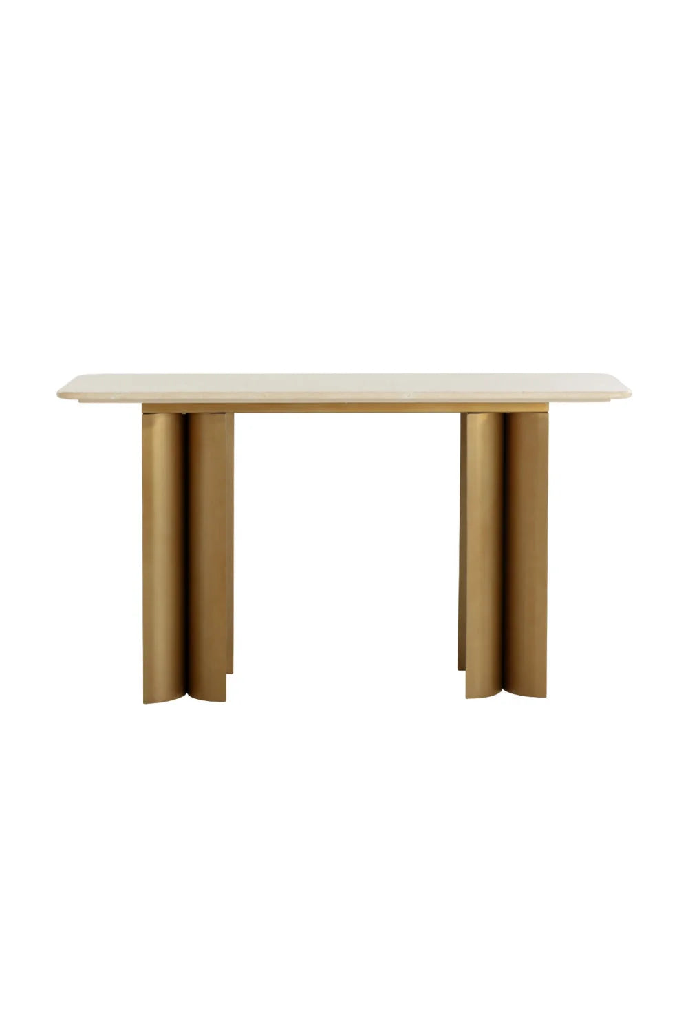Luxury Cream Marble Console Table Modern Italian Style for Villa