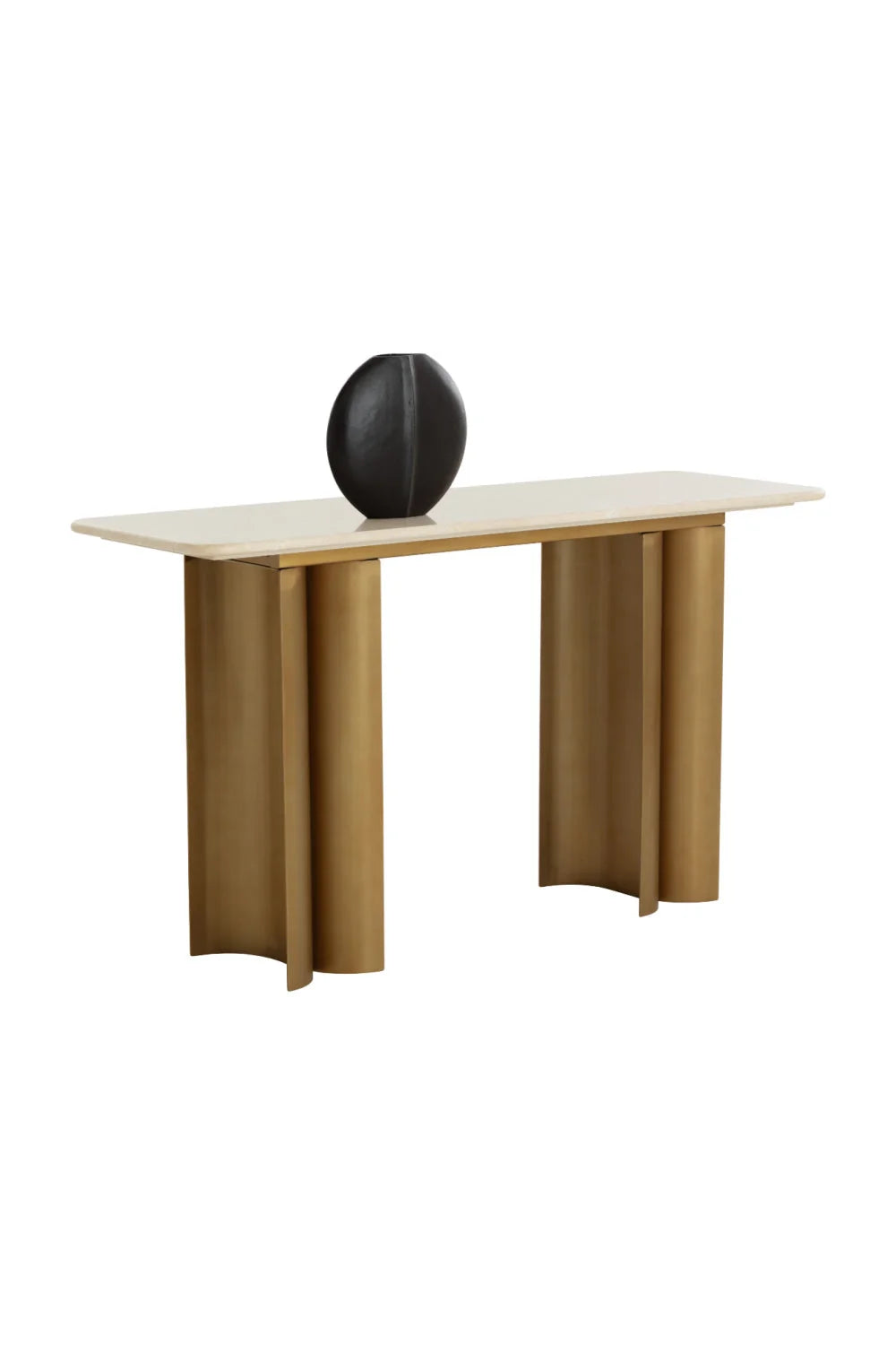 Luxury Cream Marble Console Table Modern Italian Style for Villa