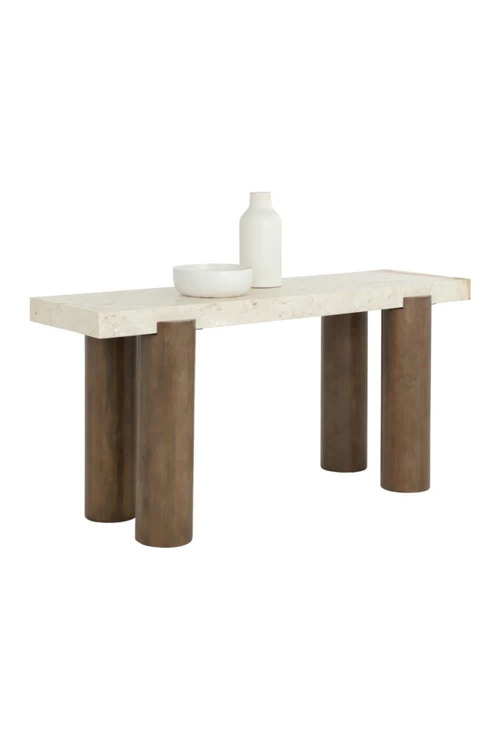 Luxury Cream Marble Console Table Modern Italian Style for Villa