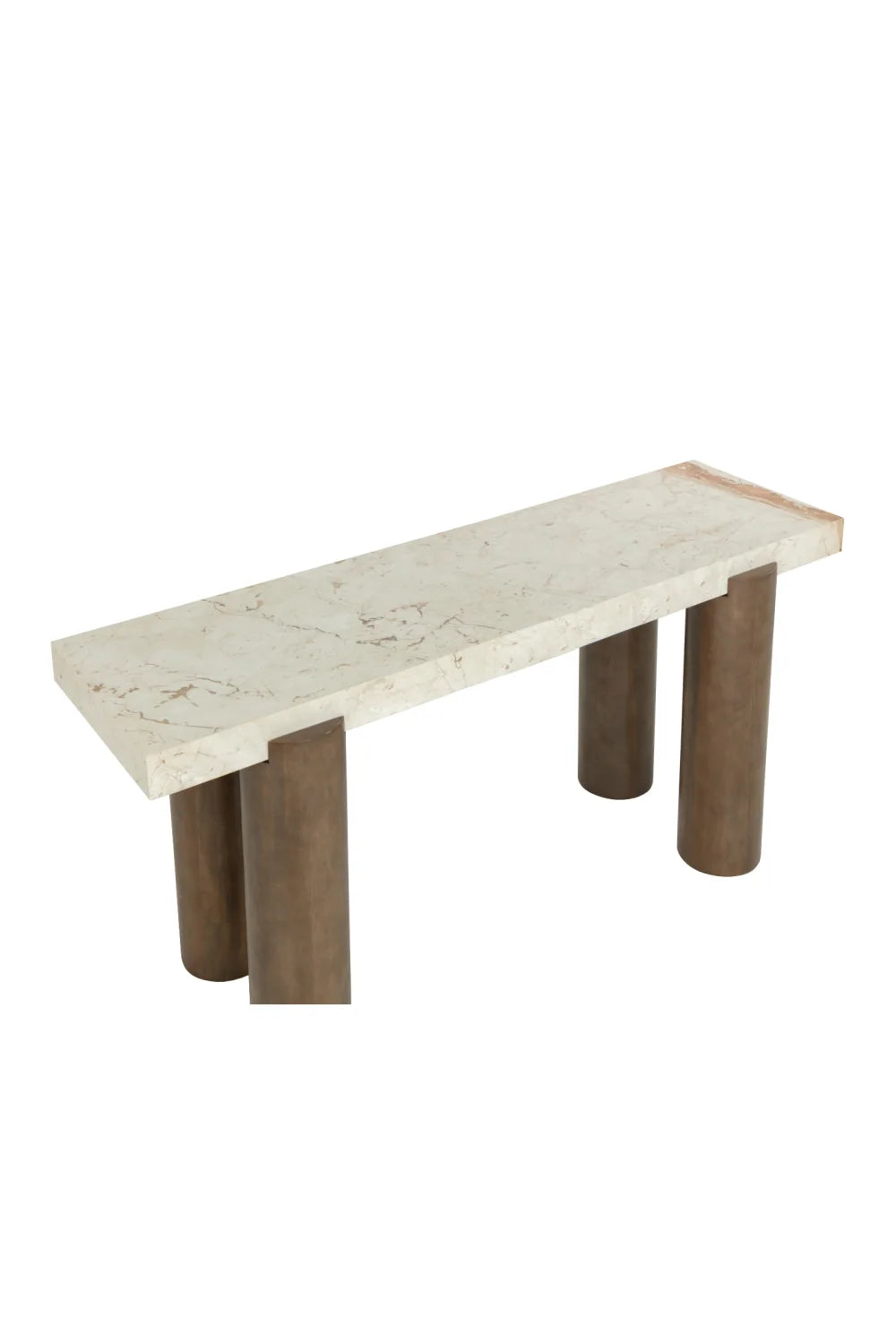 Luxury Cream Marble Console Table Modern Italian Style for Villa