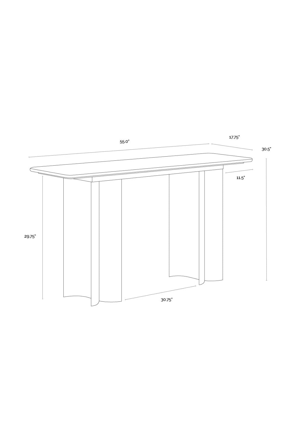 Luxury Cream Marble Console Table Modern Italian Style for Villa