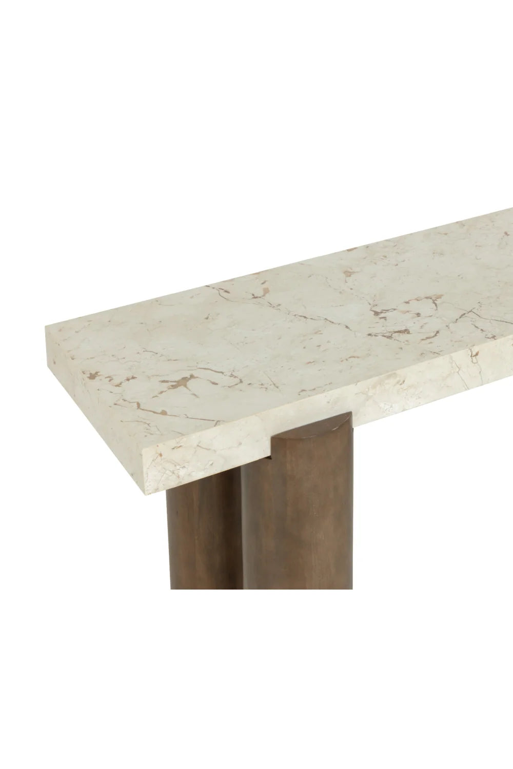 Luxury Cream Marble Console Table Modern Italian Style for Villa