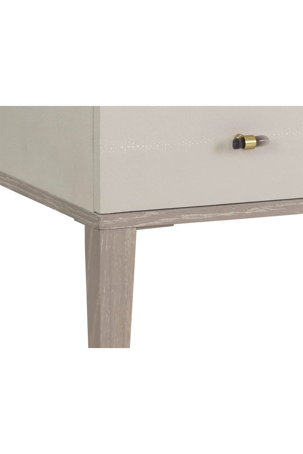 Luxury Cream Shagreen 4-Drawer Modern Desk European Style for Villa