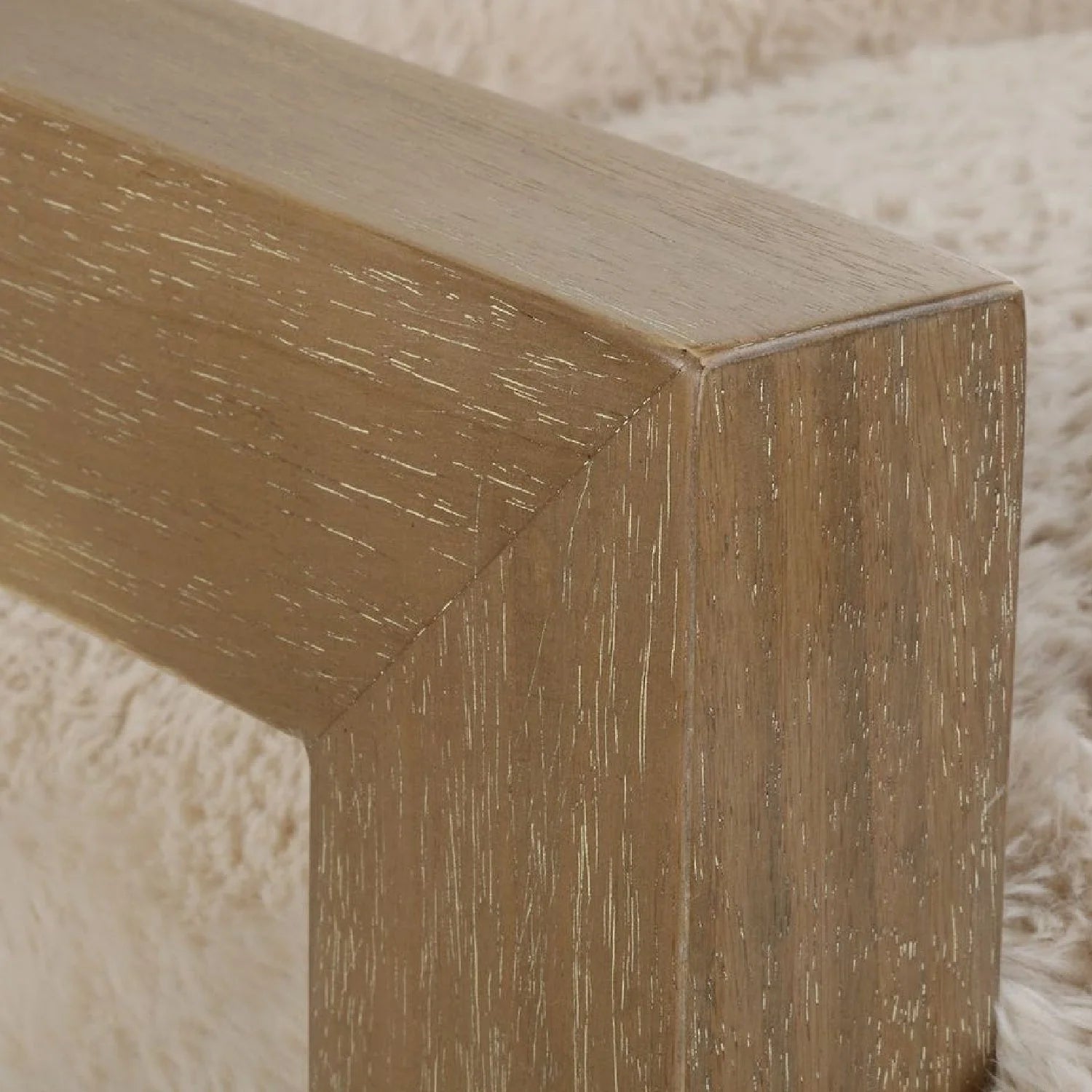 Luxury Cream Shearling Accent Chair European Style for Villa