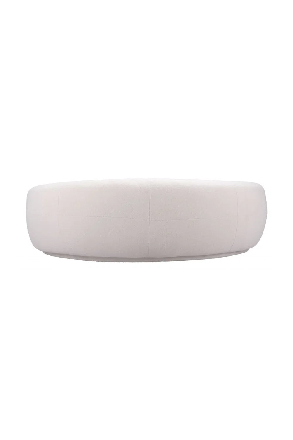 Luxury Cream Shearling Curved Sofa Modern Italian Style for Villa
