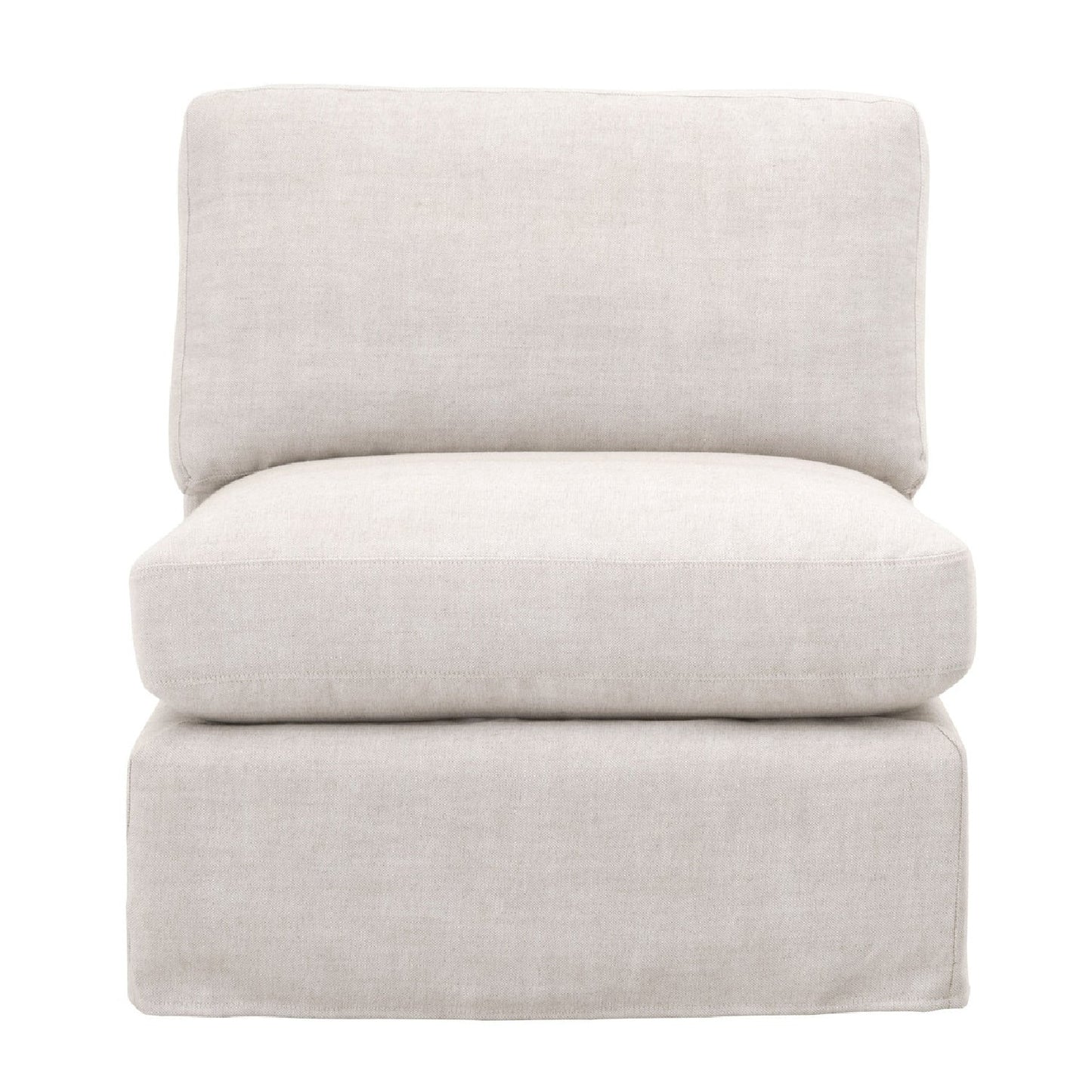 Luxury Cream Skirted Modular Chair Modern Italian Style for Villa